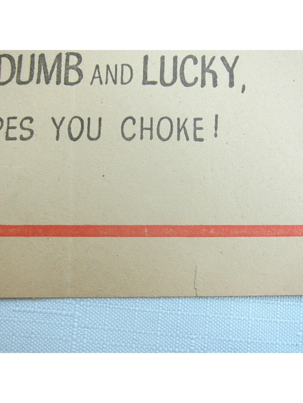 Vintage Vinegar Valentine Card Player Penny Dreadful Sarcasm Insult Ephemera